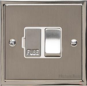 Elite Stepped Plate Range - Satin Nickel - Switched Spur (13 Amp)