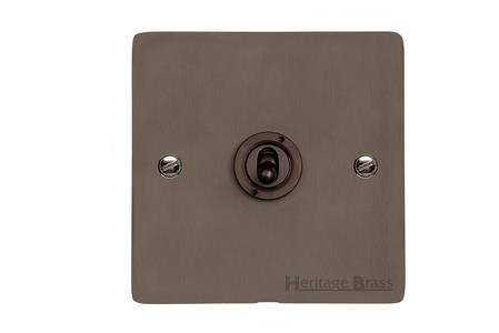 Elite Flat Plate Range - Matt Bronze - 1 Gang Intermediate Dolly Switch