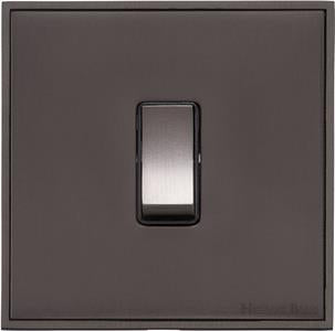 Heritage Brass Electrical, Executive Range - Matt Bronze - 1 Gang Intermediate Switch (10 Amp), 1 Gang Intermediate Switch (10 Amp), 1 Gang Intermediate Switch (10 Amp), 10 Amp 2 Way Rocker Switches