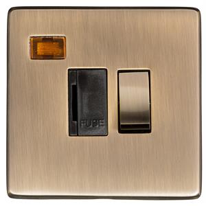 Studio Range - Antique Brass - Switched Spur with Neon (13 Amp)