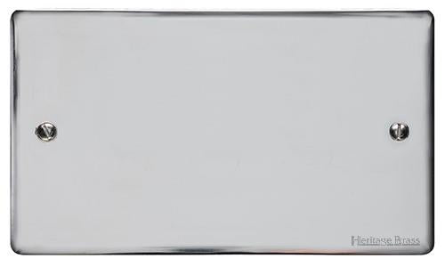 Elite Flat Plate Range - Polished Chrome - Double Blank Plate