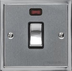 Elite Stepped Plate Range - Satin Chrome - 20 Amp DP Switch with Neon