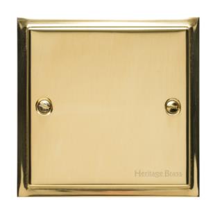 Elite Stepped Plate Range - Polished Brass - Single Blank Plate