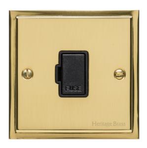 Elite Stepped Plate Range - Polished Brass - Unswitched Spur (13 Amp)