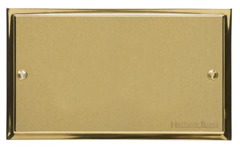 Elite Stepped Plate Range - Satin Brass - Double Blank Plate