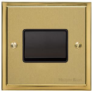 Elite Stepped Plate Range - Satin Brass - 6 Amp Triple Pole Fan Isolating Switch