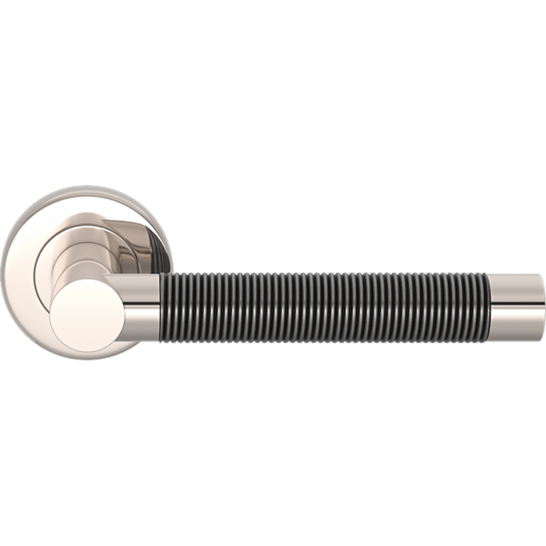 Recess Wire design door handle In Combination Amalfine on Round Rose