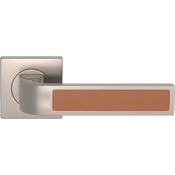 Recess Leather Door Handle on Square Rose