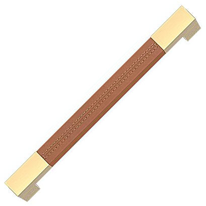 Recess Leather Door Pulls Square Short (Stitch Out) - 425mm