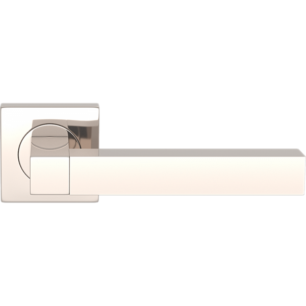 Solid  Door Handle on Square Rose